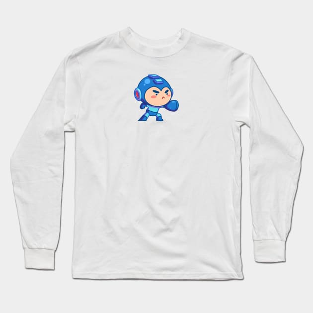 Megaman Long Sleeve T-Shirt by drawnbyhanna